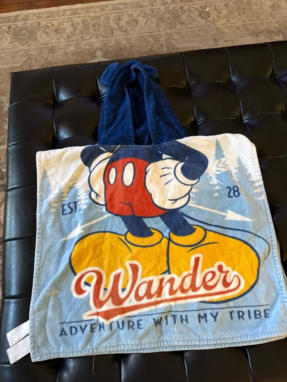 Disney Mickey Mouse Wander Adventure With My Tribe Hooded Towel